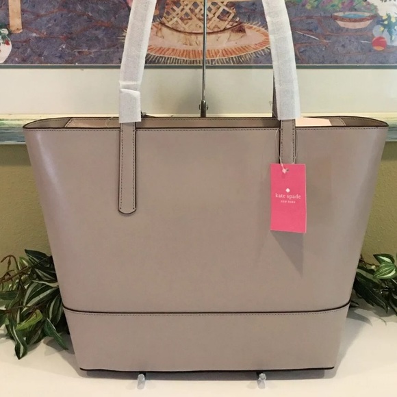 Kate spade large adley tote muted taupe beige - Picture 4 of 7